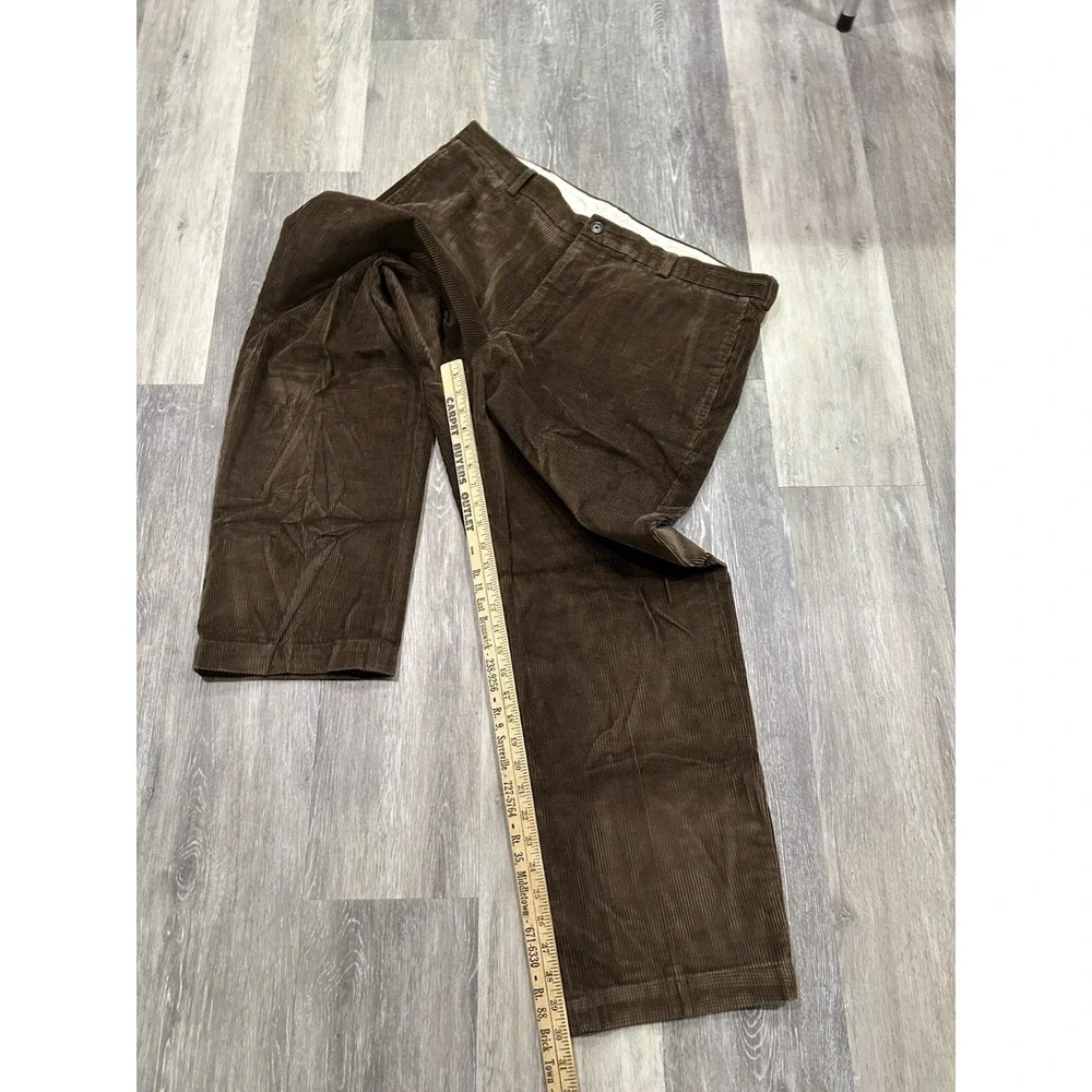 Brooks Brothers‎ 346 Corduroy Pants Straight Leg Fit Brown Mens Size 40x30
